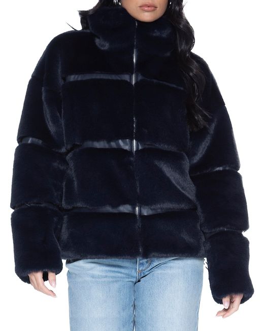 Blue Revival Faux Fur Leather Trim Jacket