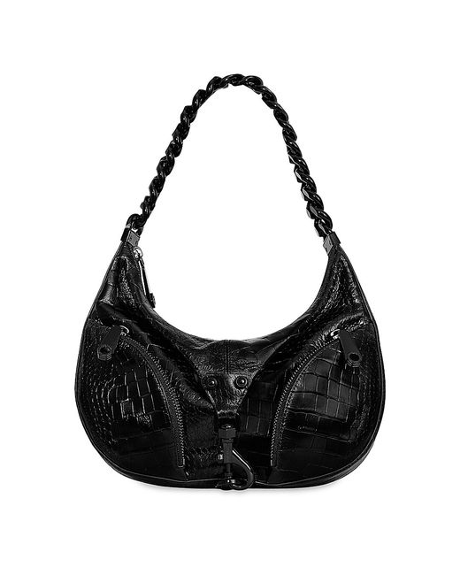 Rebecca Minkoff Julian Croc-Embossed Leather Shoulder Bag
