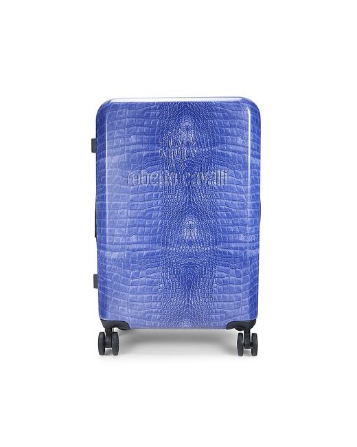 Cavalli Class by Roberto Cavalli Roberto Cavalli 20 Inch Expandable Croc Embossed Spinner Suitcase