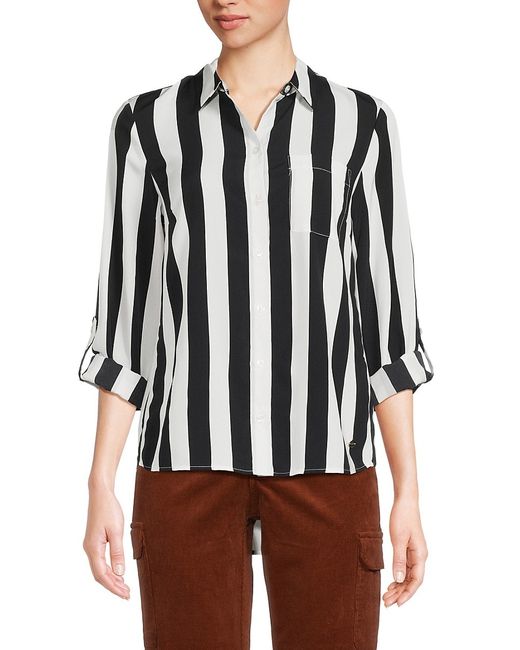 Tommy Hilfiger Stripe Roll Tab Button Down Shirt