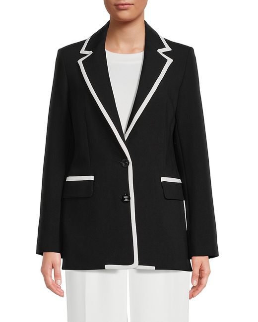 Karl Lagerfeld Piped Single Breasted Blazer