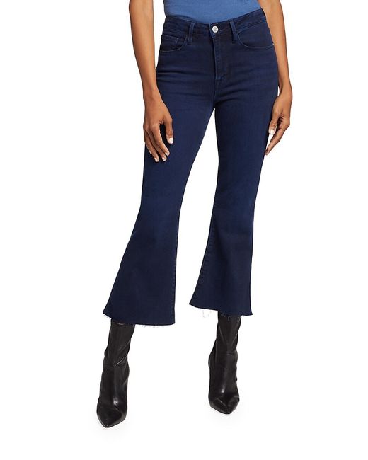 Frame High Rise Cropped Flare Jeans 00
