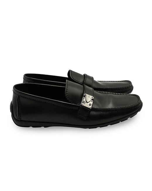 Louis Vuitton Vintage Lombok Slip On Loafers Leather Slippers