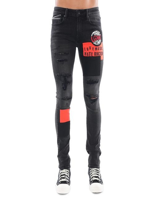 Cult Of Individuality Punk High Rise Distressed Super Skinny Jeans