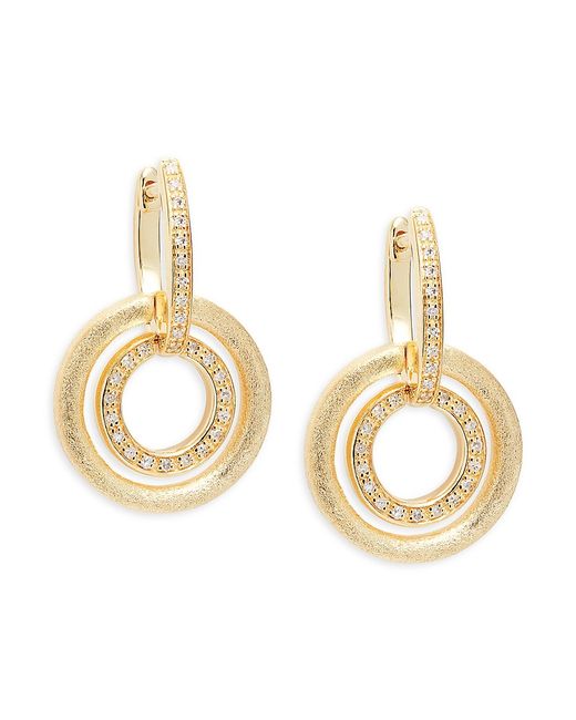 Effy ENY 18K Goldplated Sterling 0.16 TCW Diamond Drop Earrings