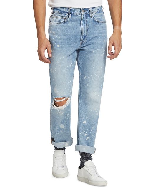 Frame High Rise Splatter Distressed Jeans