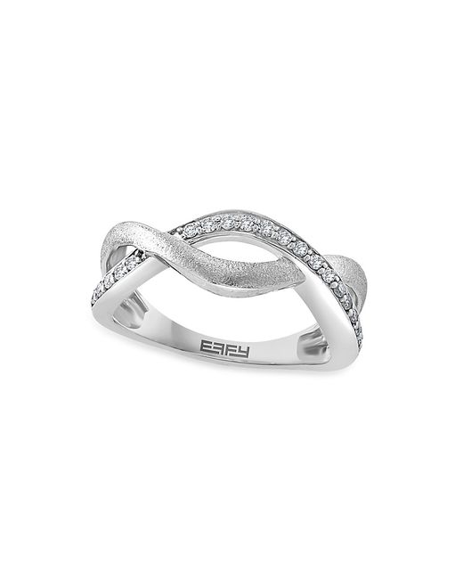Effy ENY Sterling 0.07 TCW Diamond Ring