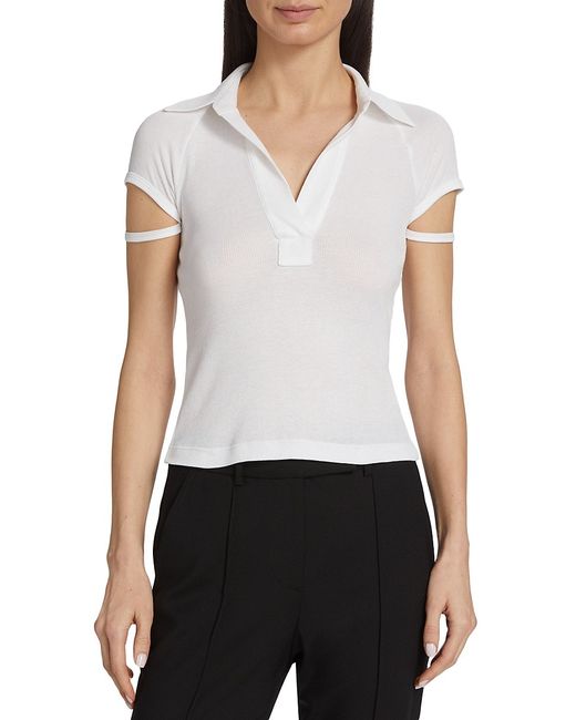 Helmut Lang Strappy Cap Sleeve Polo