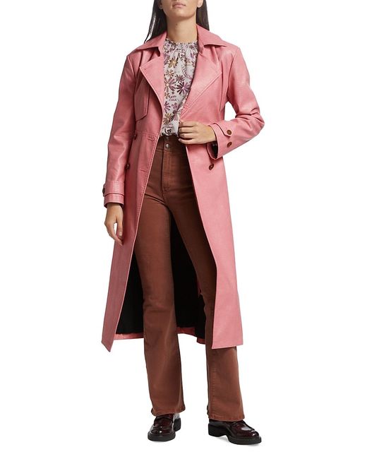 Free People Morrison Faux Leather Trench Coat