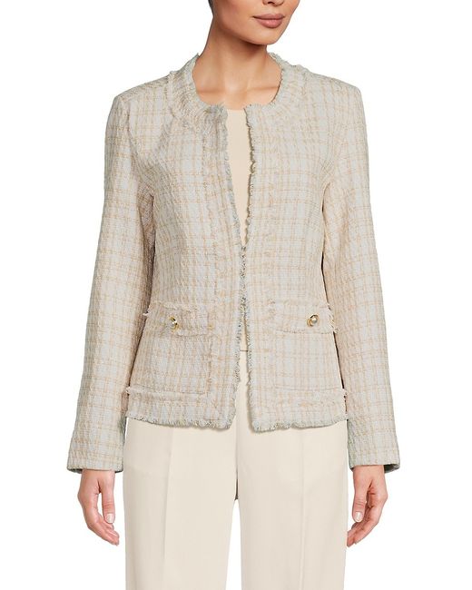 Saks Fifth Avenue Made in Italy Saks Fifth Avenue Tweed Checked Jacket