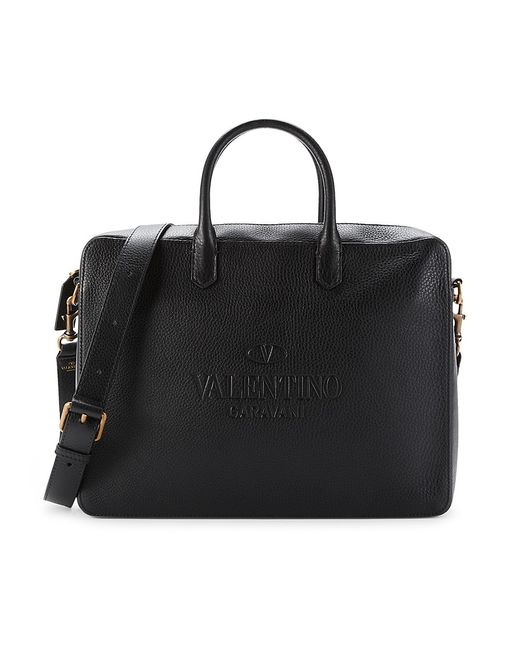 Valentino Garavani Logo Leather Briefcase