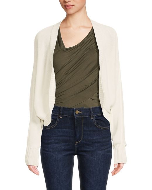 St. John DKNY Solid Open Front Cardigan