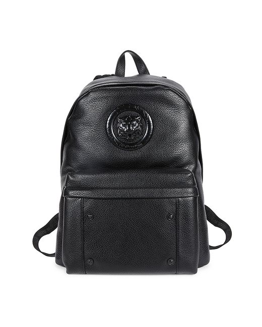 Cavalli Class by Roberto Cavalli Just Cavalli Logo Textured Leather Backpack