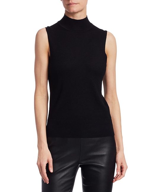 Saks Fifth Avenue Made in Italy Saks Fifth Avenue COLLECTION Sleeeveless Mockneck Cashmere Knit