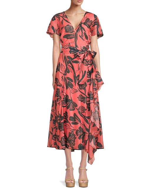 Tanya Taylor Brie Floral Belted Midi Dress