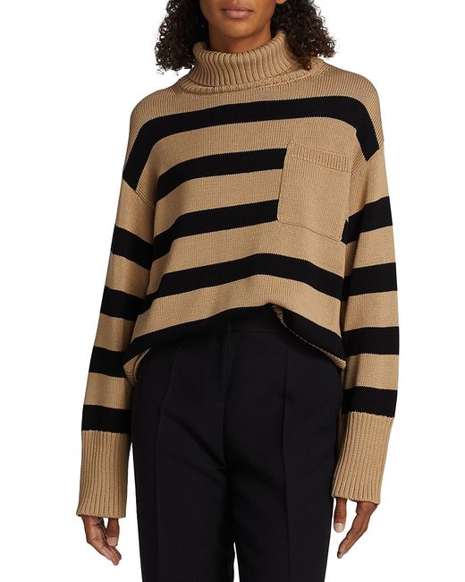Lafayette 148 New York Cotton Silk Striped Sweater