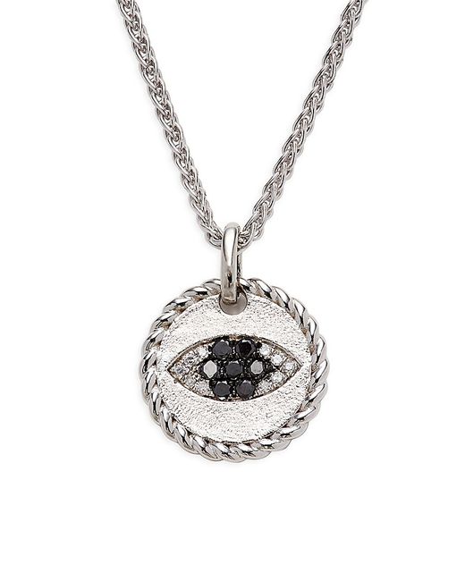 Effy Sterling 0.13 TCW Diamond Pendant Necklace