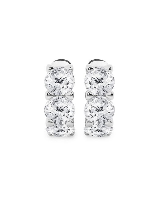 Badgley Mischka 14K 3 TCW Lab Grown Diamond Huggie Earrings