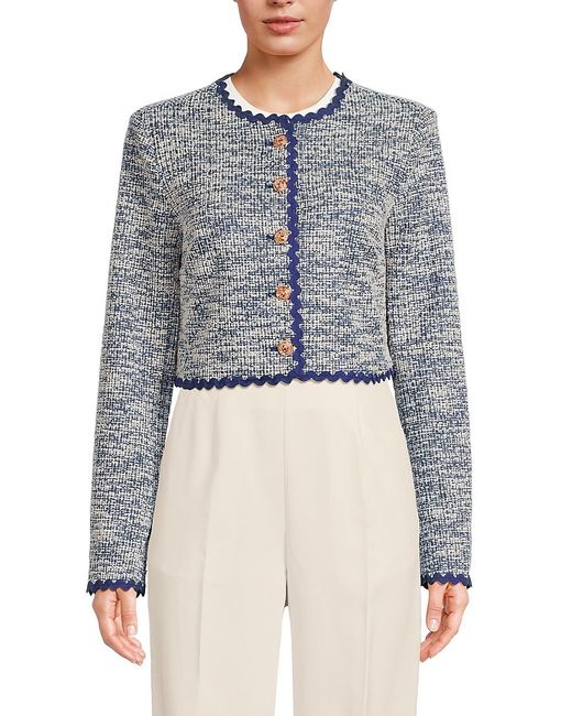 Rachel Parcell Scalloped Tweed Jacket