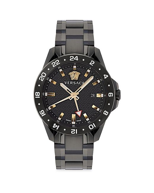 Versace Sport Tech GMT 45MM IP Matte Stainless Steel Bracelet Watch