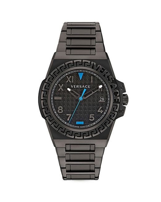 Versace Greca Reaction 44MM IP Stainless Steel Bracelet Watch