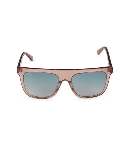 Diff Eyewear 55MM Rectangle Sunglasses