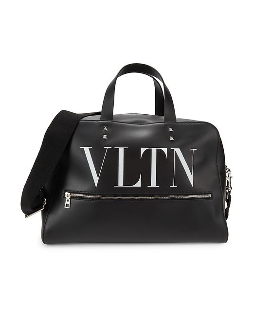 Valentino Logo Leather Bowling Bag