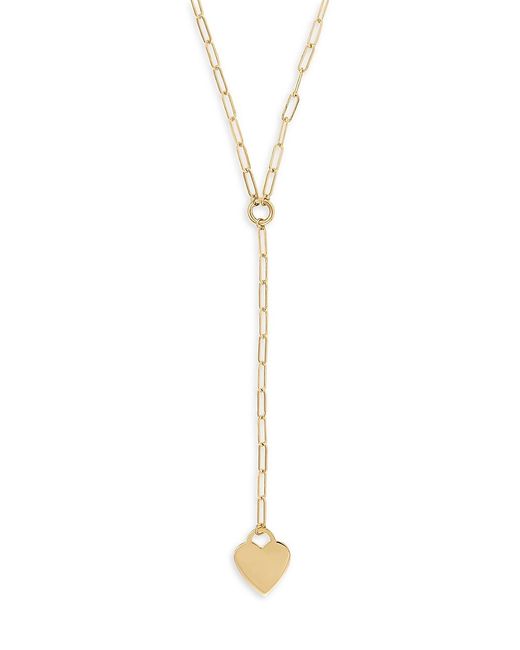 Saks Fifth Avenue Made in Italy Saks Fifth Avenue 14K Heart Lariat Necklace