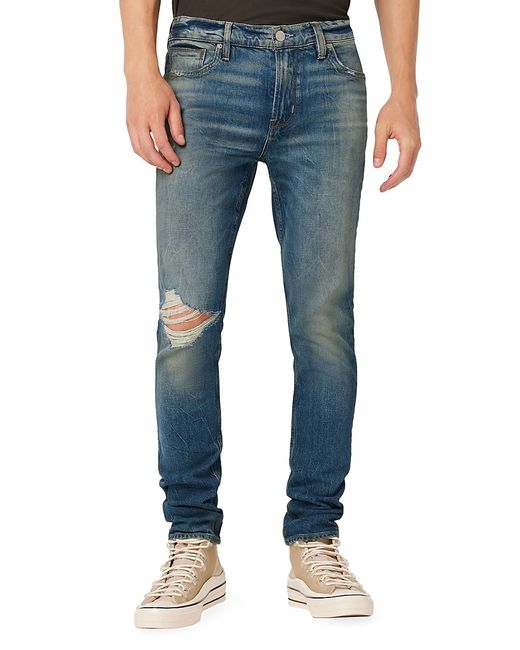 Hudson Distressed Slim Fit Jeans