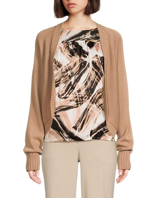 St. John DKNY Solid Open Front Cardigan