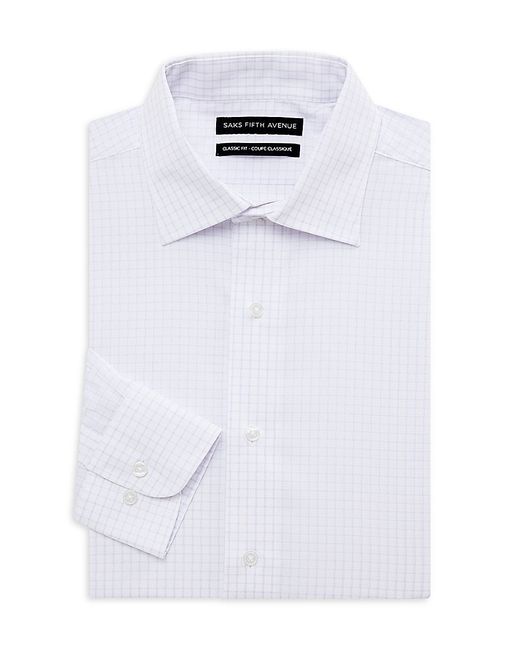 Saks Fifth Avenue Made in Italy Saks Fifth Avenue Classic Fit Check Dress Shirt