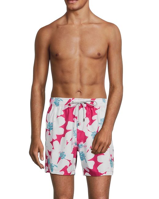 Vintage Summer Floral Drawstring Swim Shorts