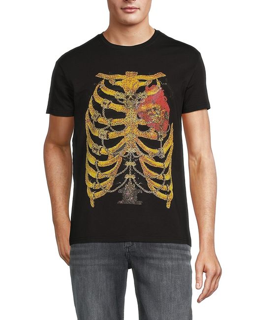 Heads or Tails Rib Cage Embellished Graphic Tee