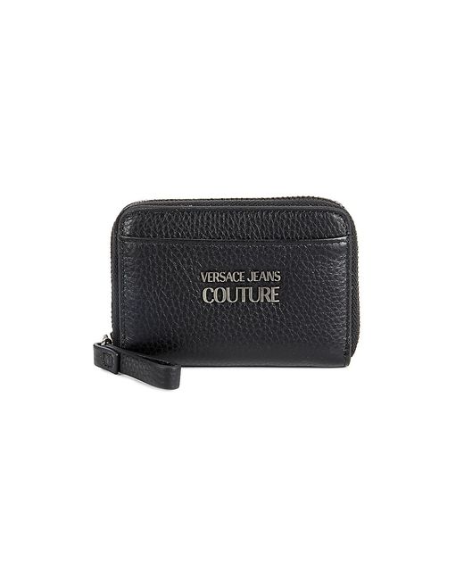 Versace Jeans Couture Logo Zip Around Leather Wallet