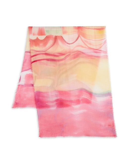 La Fiorentina Abstract Wool Blend Scarf