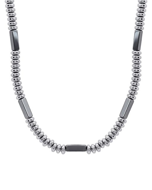 Anthony Jacobs Stainless Steel Hematite Necklace