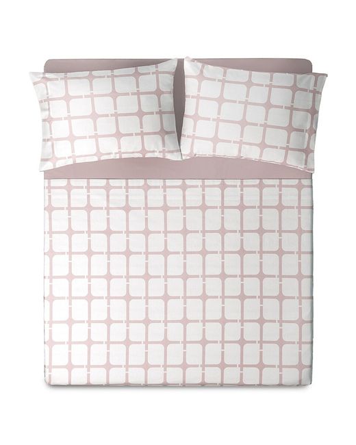 Brooks Brothers 4-Piece Geo Cotton Oxford Sheet Set Queen