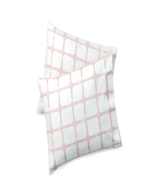 Brooks Brothers 2-Piece Geo Cotton Oxford Pillowcase Set Queen