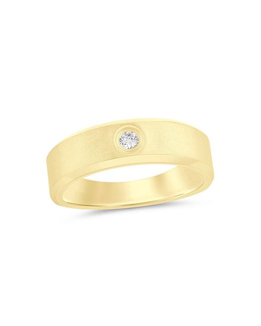 Saks Fifth Avenue Made in Italy Saks Fifth Avenue 14K Goldplated Sterling 0.08 TCW Diamond Band Ring