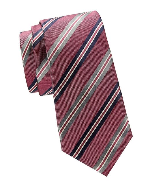 Canali Striped Silk Twill Tie