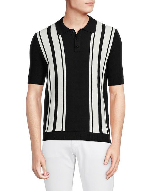 Max 'N Chester Mens Striped Knit Polo