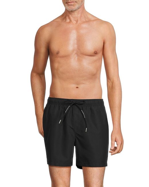 Karl Lagerfeld Logo Drawstring Swim Shorts