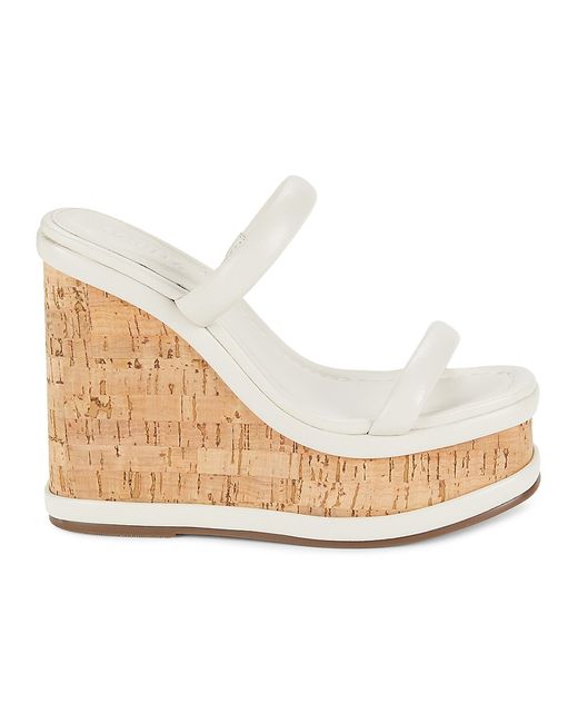Schutz Ully Leather Wedge Sandals