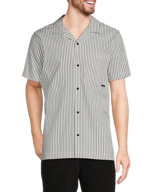 Karl Lagerfeld Striped Camp Shirt