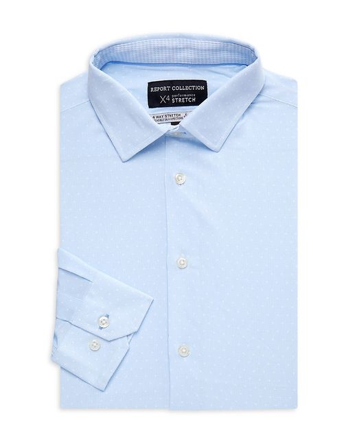 Report Collection Slim Fit Graph Check Dress Shirt