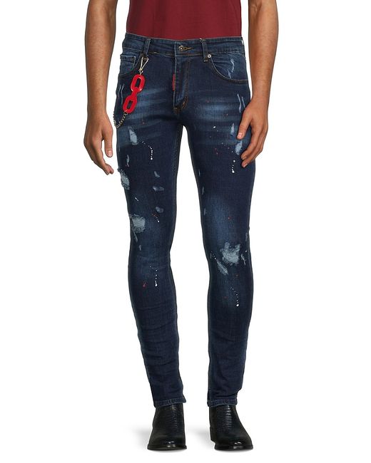 Elie Balleh High Rise Faded Distressed Jeans