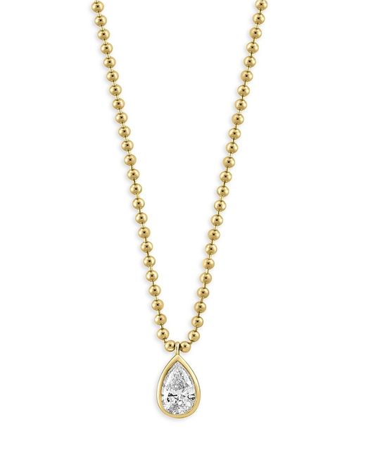 Effy 14K 0.98 TCW Lab Grown Diamond Bezel Pendant Necklace