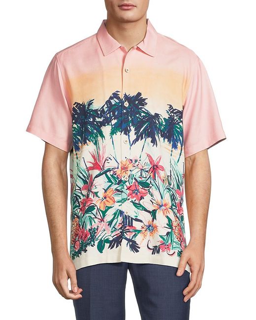 Tommy Bahama Palm Sunrise Silk Short Sleeve Shirt