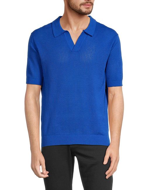 Truth By Republic Mens Solid Johnny Collar Polo