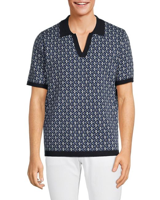 Truth By Republic Mens Print Johnny Collar Polo